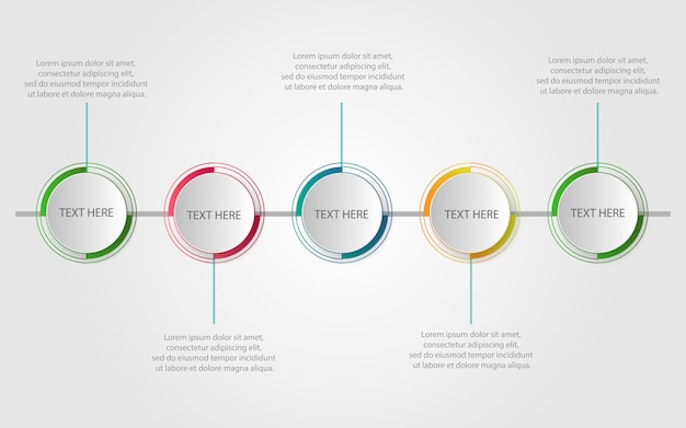 Modèle D'infographie Moderne Avec étapes