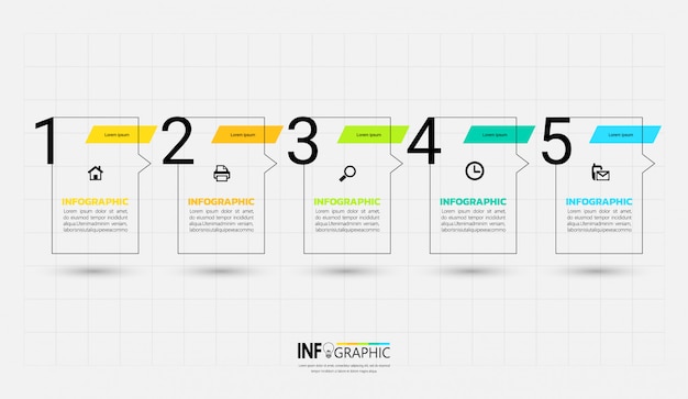 Modèle D'infographie Moderne Avec La Notion De Contour.