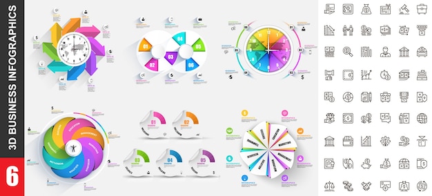 Modèle d'infographie moderne