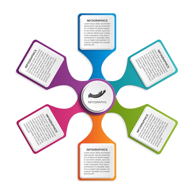 Modèle D'infographie Avec Option De Nombres Pour Les Présentations D'entreprises.