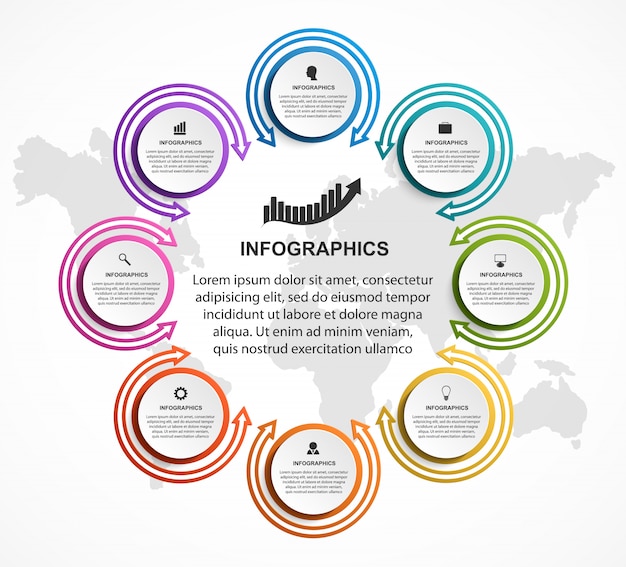 Modèle d&#39;infographie options abstraites.