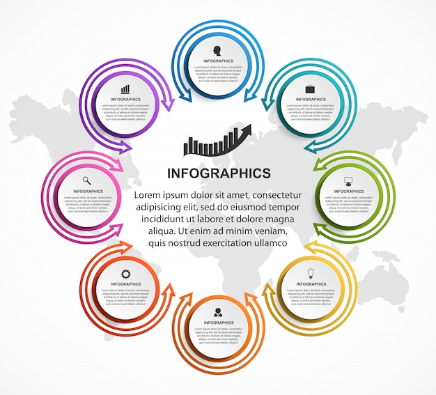 Modèle D'infographie Options Abstraites.