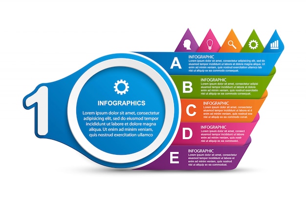 Modèle D'infographie D'options Abstraites.