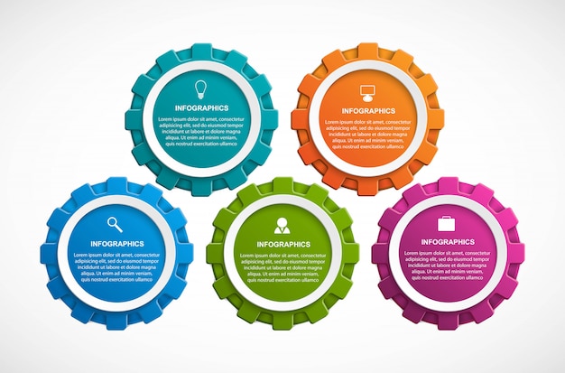 Modèle D'infographie D'options Abstraites.