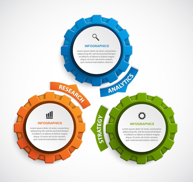 Modèle D'infographie D'options Abstraites