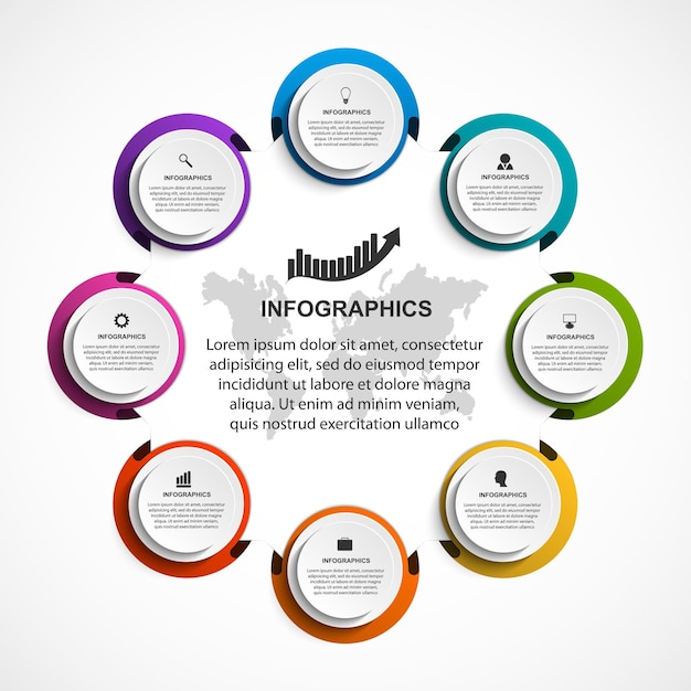 Vecteur modèle d'infographie d'options abstraites