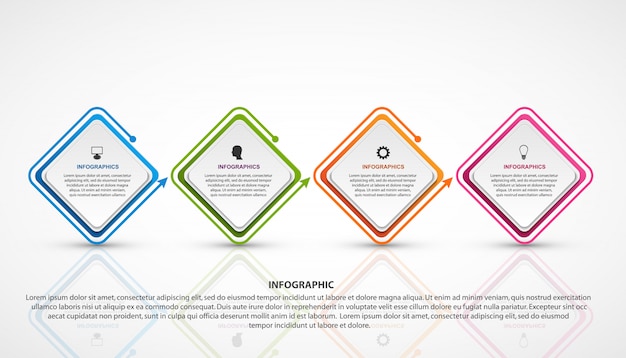 Modèle D'infographie Options Abstraites.