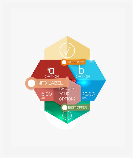 Modèle d&#39;infographie en papier