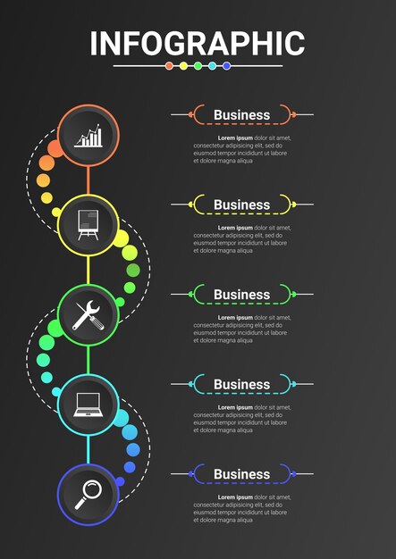 Modèle d&#39;infographie pour les entreprises. Illustration vectorielle créative