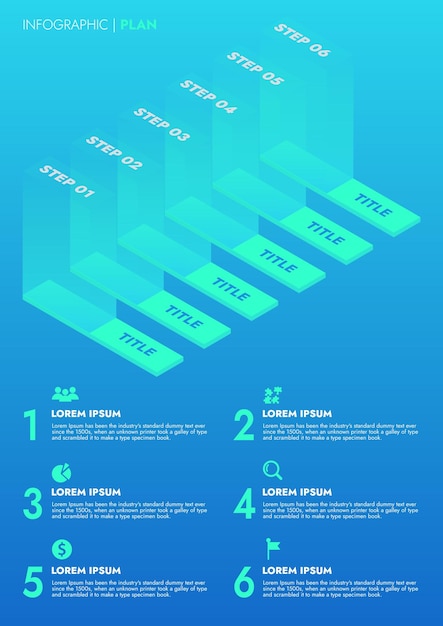 Vecteur modèle d'infographie pour la présentation visualisation des données commerciales diagramme de processus et moteur de réussite