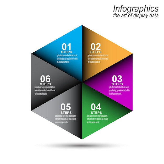 Modèle d'infographie pour la visualisation et le classement modernes des données et des statistiques