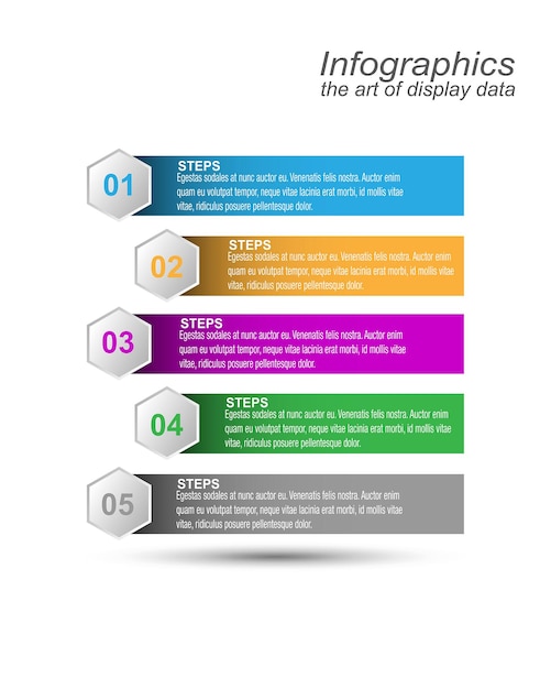 Vecteur modèle d'infographie pour la visualisation et le classement modernes des données et des statistiques