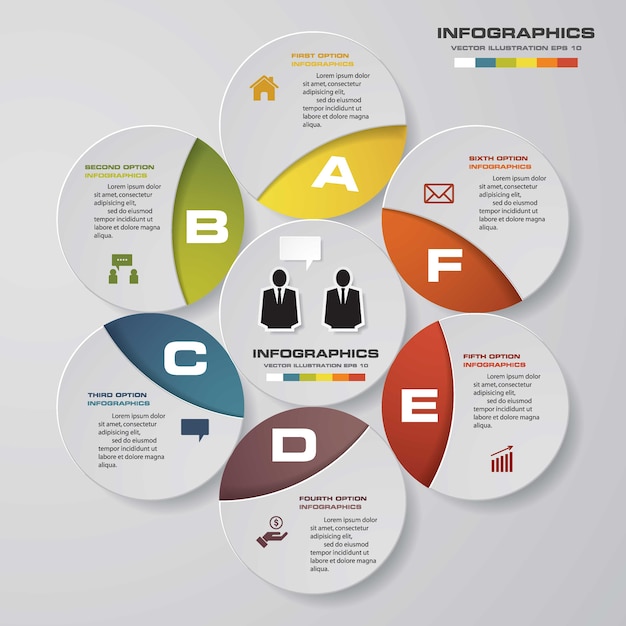 Modèle D'infographie Présentation 6 Options.