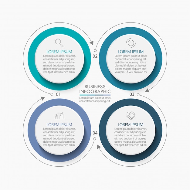 Modèle D'infographie De Présentation Business Circle