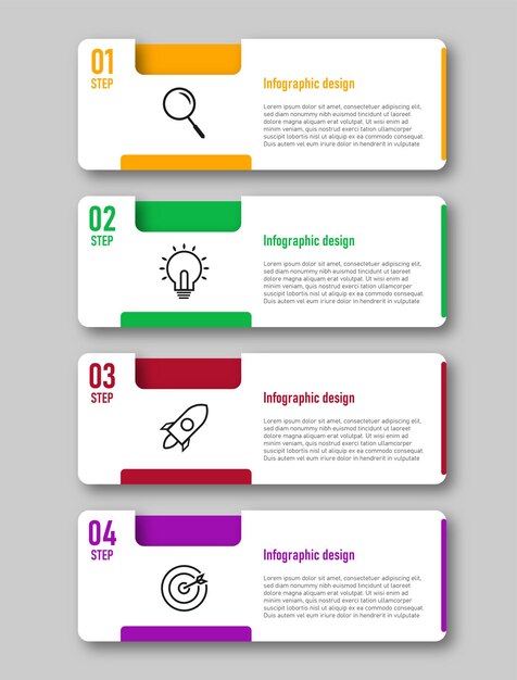 Modèle D'infographie De Présentation Commerciale Avec 5 Options.