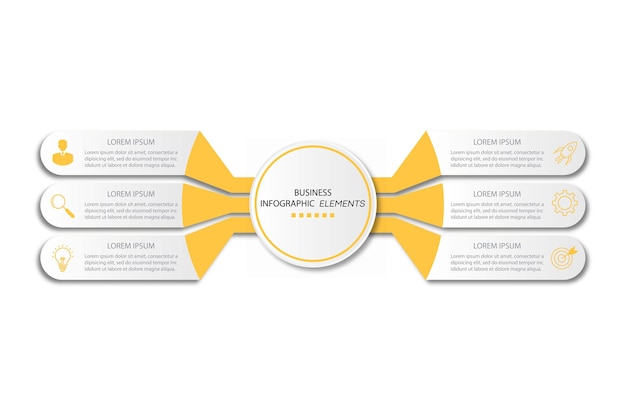 Modèle D'infographie De Présentation Commerciale Avec 6 Options