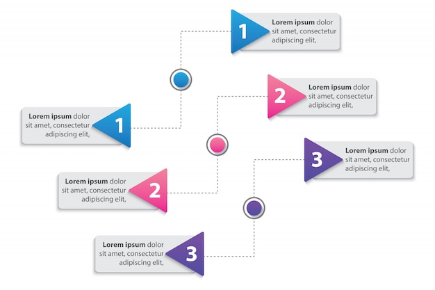 Modèle D'infographie De Présentation Entreprise Avec 3 Options Vecteur