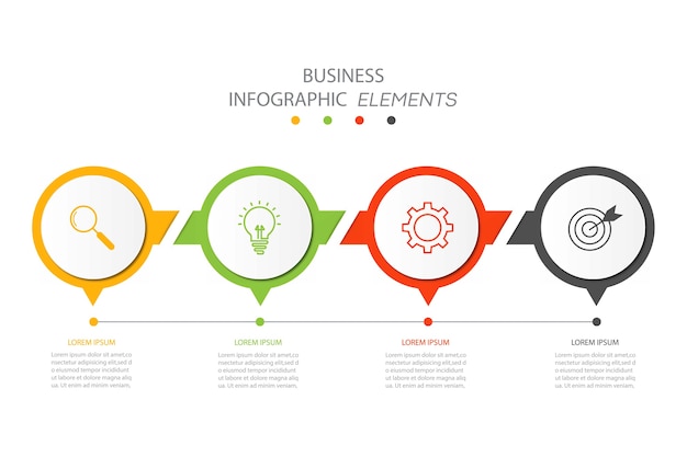 Modèle D'infographie De Présentation D'entreprise Avec 4 Options