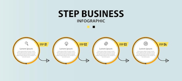 Modèle D'infographie De Présentation D'entreprise Avec 5 Options