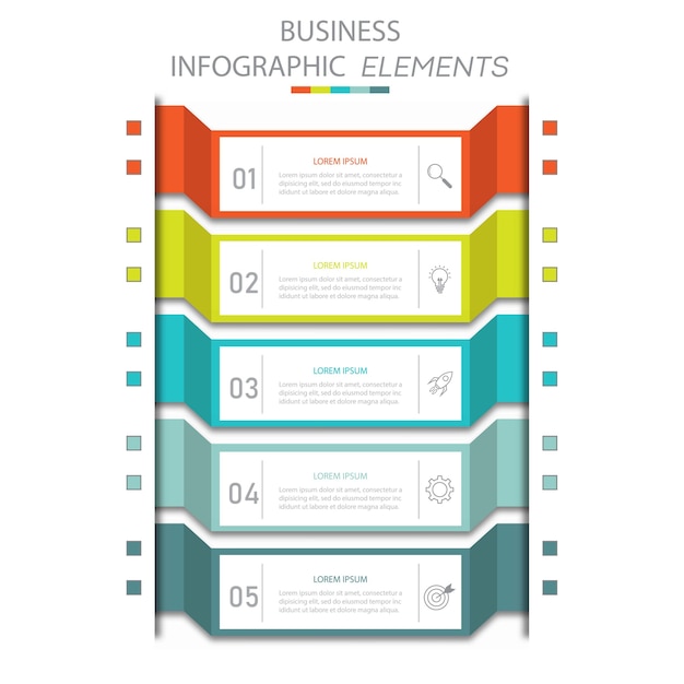 Modèle D'infographie De Présentation D'entreprise Avec 5 Options