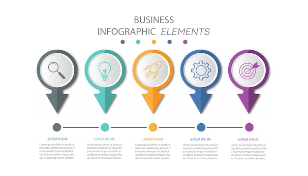 Modèle D'infographie De Présentation D'entreprise Avec 5 Options