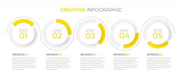 Modèle D'infographie De Présentation D'entreprise Avec 5 Options