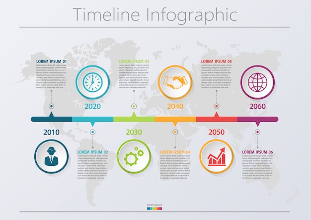 Vecteur modèle d'infographie de présentation entreprise avec 6 options.