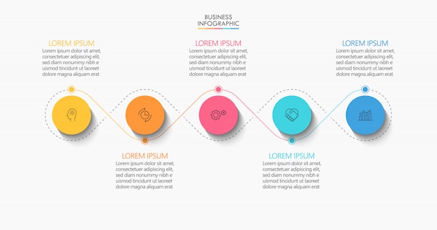 Modèle D'infographie De Présentation D'entreprise Avec Des Options