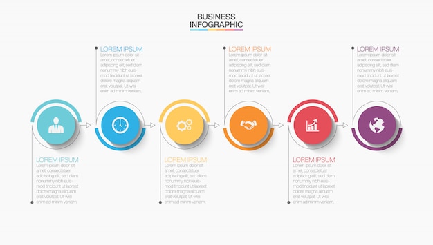 Modèle D'infographie De Présentation D'entreprise Avec Des Options