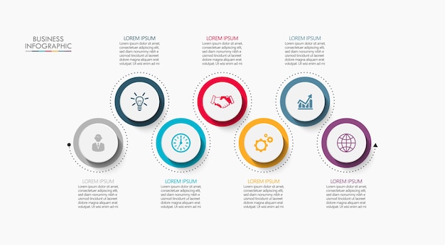 Modèle D'infographie De Présentation Entreprise Avec Options.