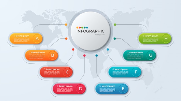 Modèle D'infographie De Présentation D'entreprise Avec Des Options.