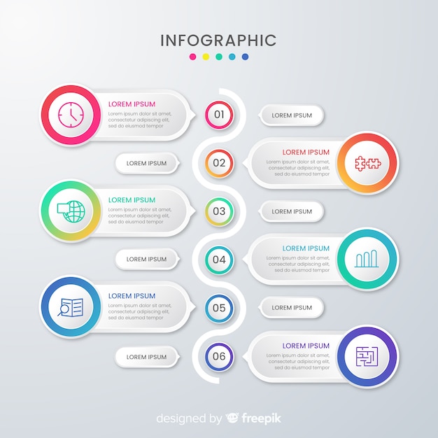 Modèle D'infographie De Présentation Entreprise Et Zones De Texte