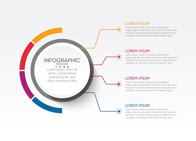 Vecteur modèle d'infographie de présentation d'entreprise