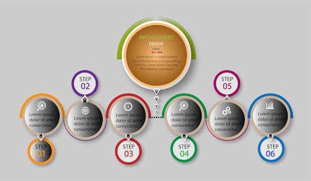 Modèle d'infographie professionnel en 6 étapes