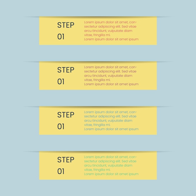 Modèle D'infographie En Quatre étapes