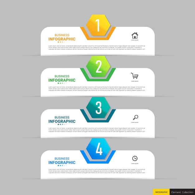 Modèle D'infographie En Quatre étapes
