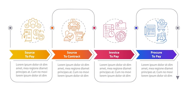 Modèle d'infographie rectangulaire des documents de gestion des dépenses
