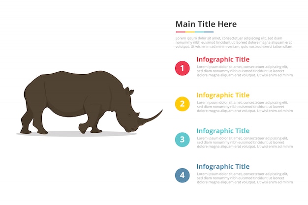 Modèle D'infographie De Rhinocéros