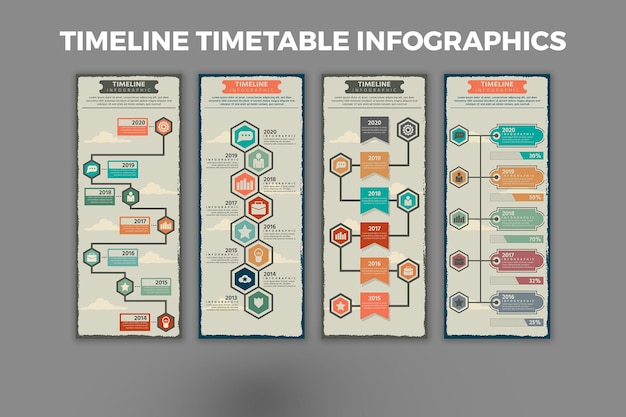 Modèle D'infographie De Tableau De Chronologie