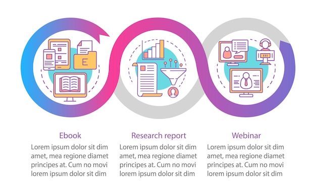 Modèle D'infographie De Vecteur De Contenu De Considération