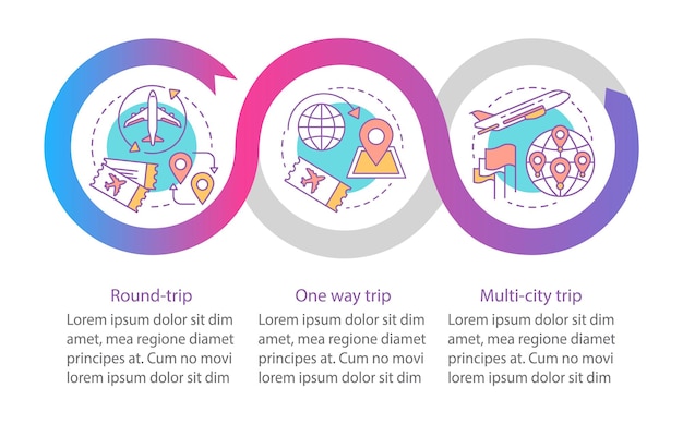 Modèle D'infographie Vectorielle De Billet D'avion