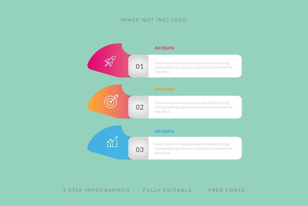 Modèle D'infographie Vectorielle Et Icônes D'affaires Avec 3 Options