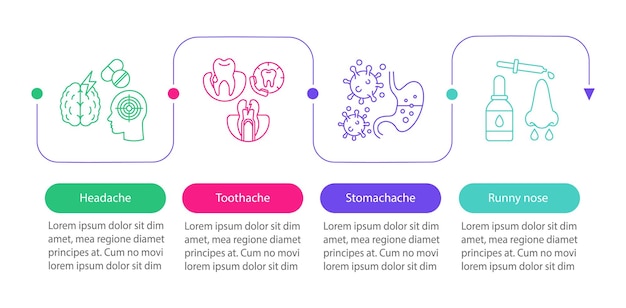 Modèle D'infographie Vectorielle Sur Les Maladies