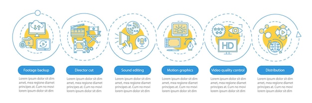 Modèle D'infographie Vectorielle De Services De Production Vidéo