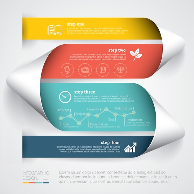 Vecteur modèle d'infographie.