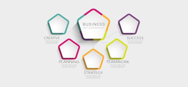 Vecteur modèle infographique 3d abstrait avec des options pour la brochure