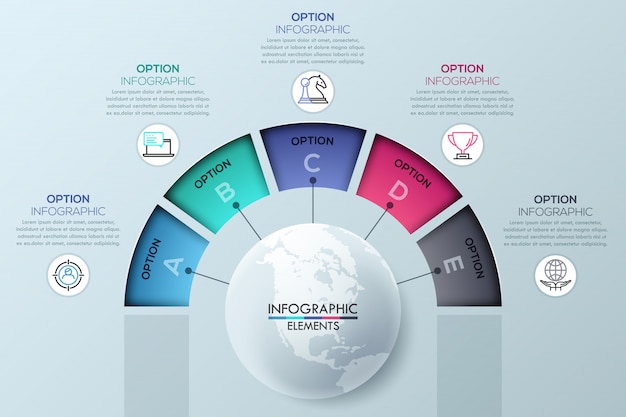 Modèle Infographique Circulaire