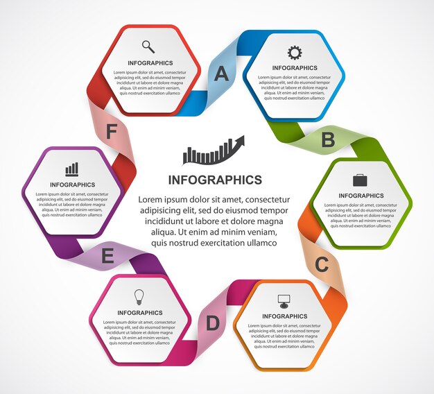 Modèle Infographique Coloré