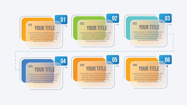 Modèle Infographique Dégradé Moderne En 6 étapes