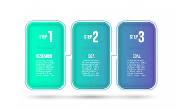 Modèle Infographique D'entreprise. Processus Chronologiques Avec 3 Options Ou étapes.